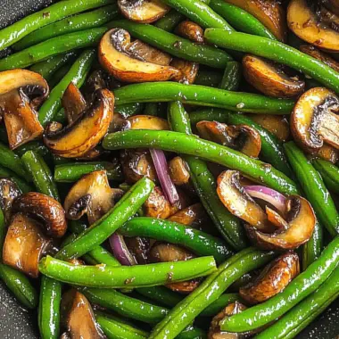 Green Beans with Mushrooms