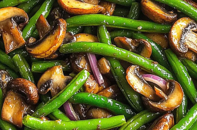 Green Beans with Mushrooms