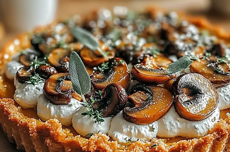 Harvest Delight: Pumpkin Sage & Mushroom Tart