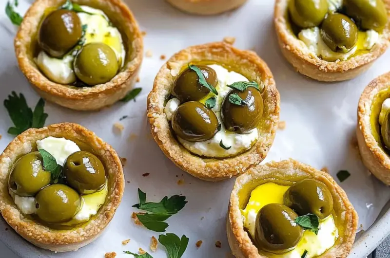 Herby Olive Goat Cheese Tartlets