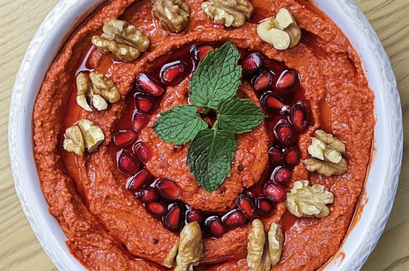 Muchicken hammara (Syrian Roasted Red Pepper Dip)