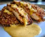 Savory Pretzel Chicken with Mustard-Cheddar Sauce Delight