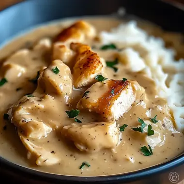 Slow Cooker Creamy Chicken & Gravy