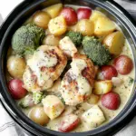 Slow Cooker Creamy Garlic Chicken And Veggies Recipe