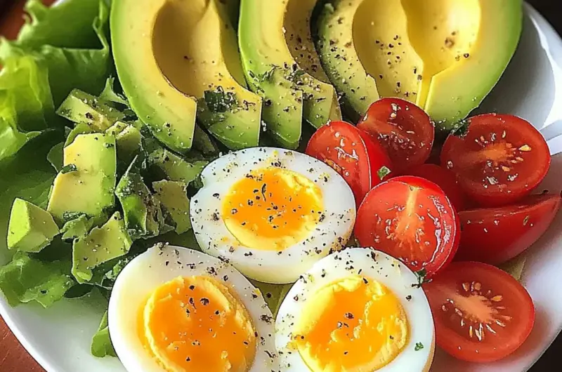 Soft-Boiled Eggs with Avocado, Cheddar & Fresh Veggies