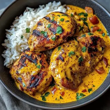 Spicy Cream Dream: Peri-Peri Chicken with Garlic Rice