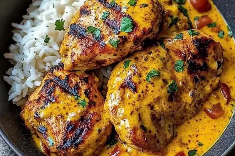 Spicy Cream Dream: Peri-Peri Chicken with Garlic Rice