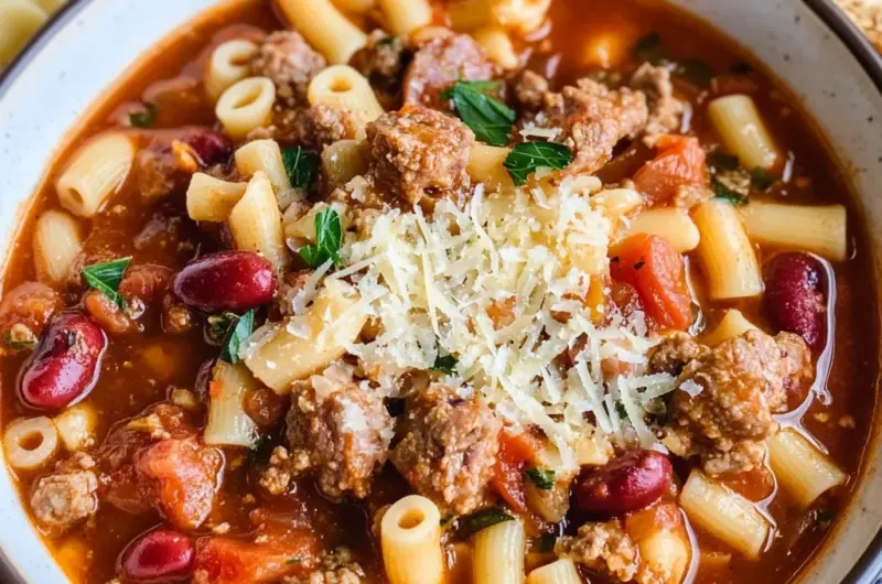Spicy Italian Sausage Pasta e Fagioli