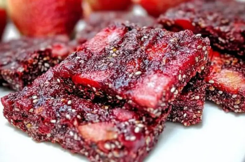 Strawberry Cherry Apple Chia Bars