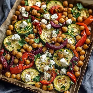 Zucchini & Chickpea Bake with Feta