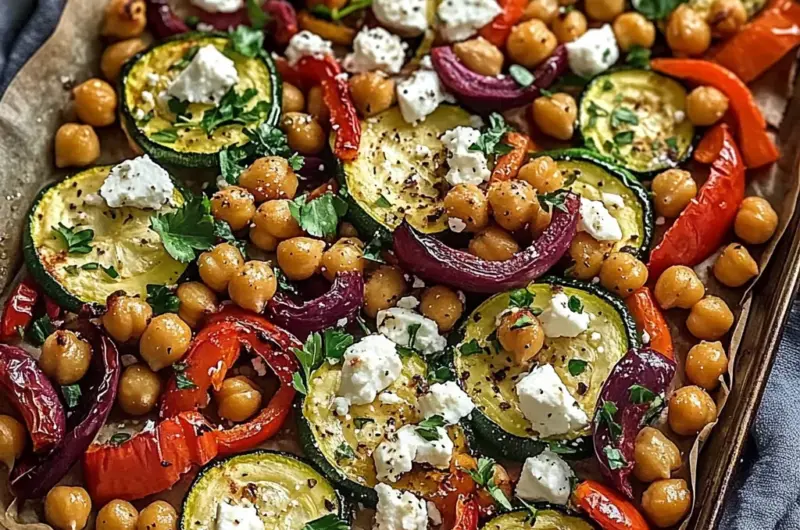 Zucchini & Chickpea Bake with Feta