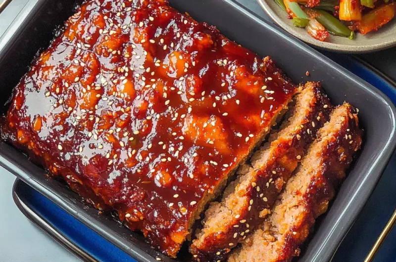 korean meatloaf with gochujang glaze