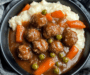 Easy Frozen Meatball Pot Roast (Slow Cooker Dinner Recipe)