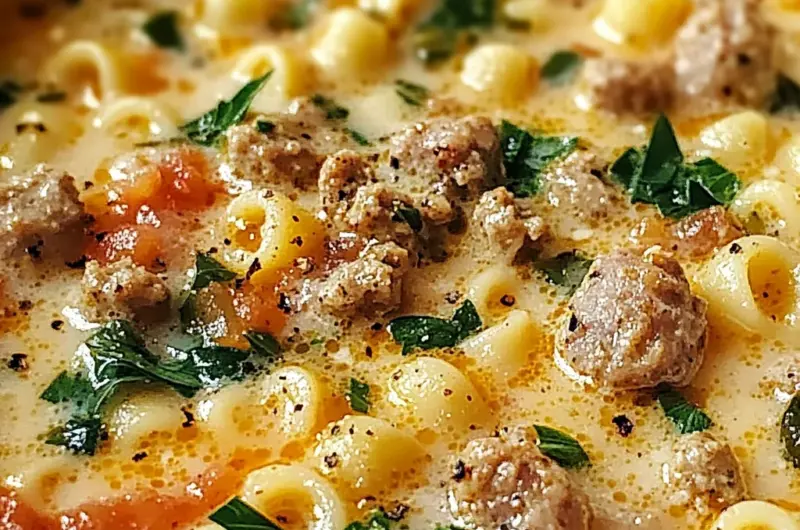 BEST Italian Sausage Ditalini Soup