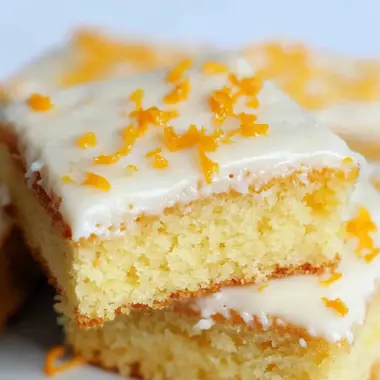 BEST Orange Drizzle Traybake Cake