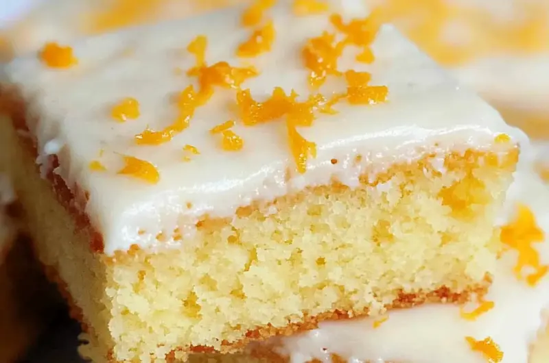 BEST Orange Drizzle Traybake Cake