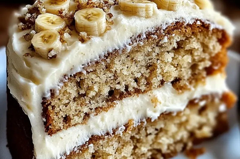 Banana Bread Cake with Cream Cheese Frosting