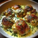 Bobby Flay Chicken Thighs with Creamy Garlic Sauce