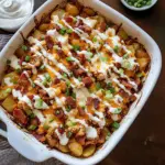 Buffalo Chicken Roasted Potato Bake