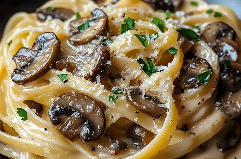 Caramelized Leek and Mushroom Gruyere Pasta