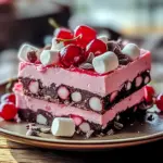 Cherry Marshmallow Fudge Bars
