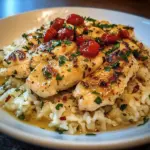 Chicken Scampi with Garlic Parmesan Rice