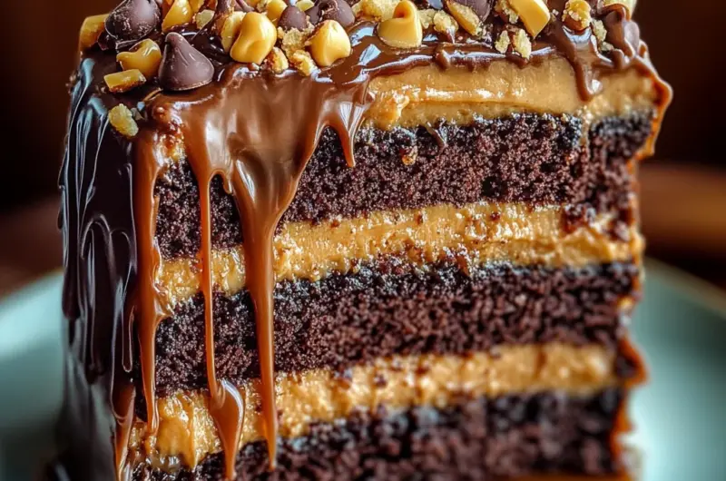 Chocolate Caramel Toffee Crunch Cake