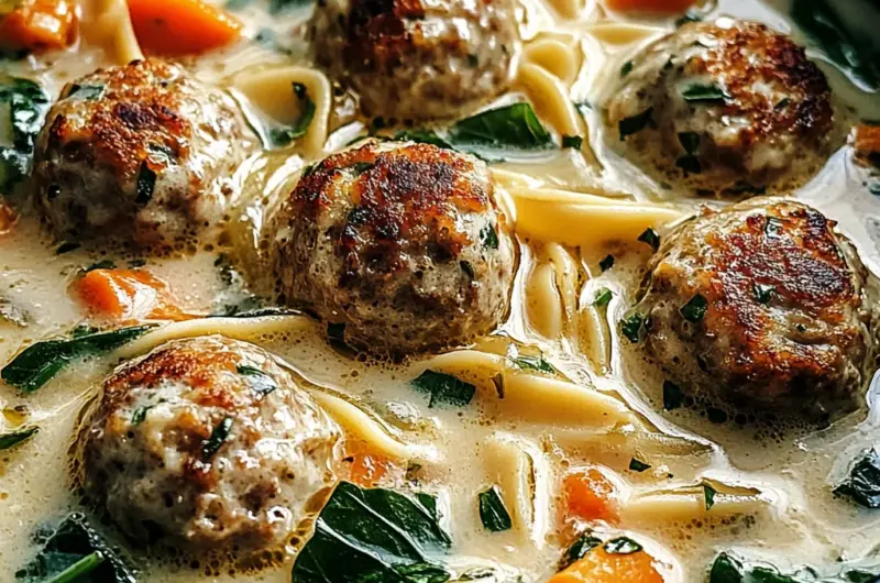 Creamy Italian Meatball Soup Recipe