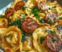 Creamy Pierogi and Turkey Sausage Skillet