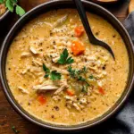 Creamy White Chicken + Rice Soup