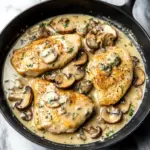 Creamy White apple vinegar Mushroom Chicken