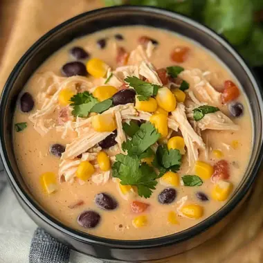 Crockpot Creamy Chicken Taco Soup Recipe