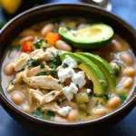 Crockpot Mediterranean White Chicken Chili