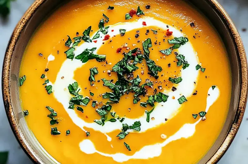 Easy Butternut Squash and Sweet Potato Soup