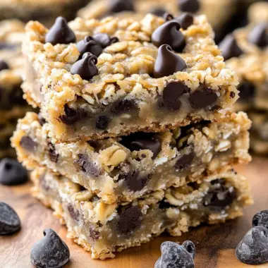 Healthy Chocolate Chip Oatmeal Bars Recipe