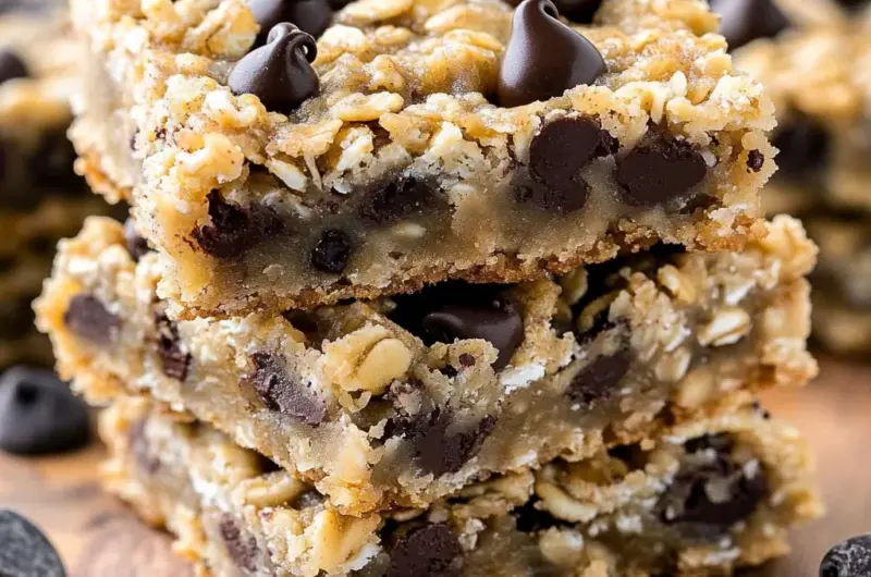 Healthy Chocolate Chip Oatmeal Bars Recipe