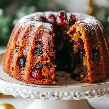 Healthy Christmas Fruit Bundt Cake