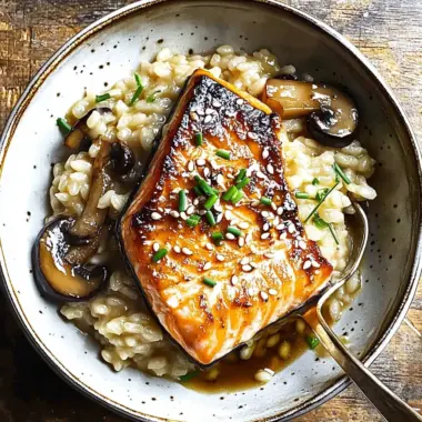 Japanese Style Risotto with Seared Salmon