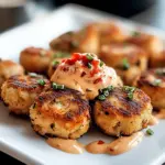Mini Crawfish Cakes with Red Pepper Remoulade