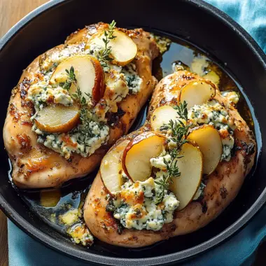 Pear and Gorgonzola Stuffed Chicken