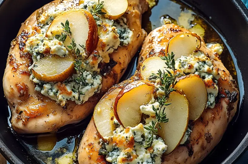 Pear and Gorgonzola Stuffed Chicken
