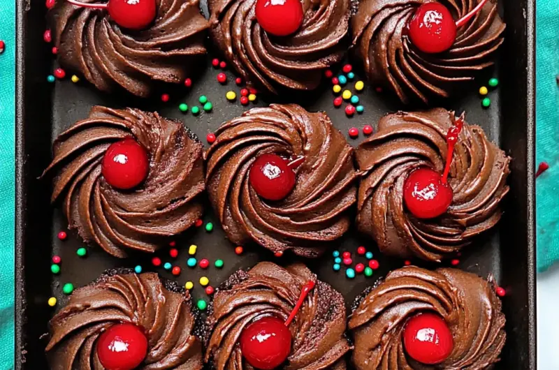 Piped Chocolate Butter Cookies