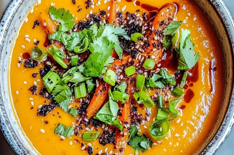 Spicy Miso Carrot Soup: Your Cozy Vegan Comfort Bowl