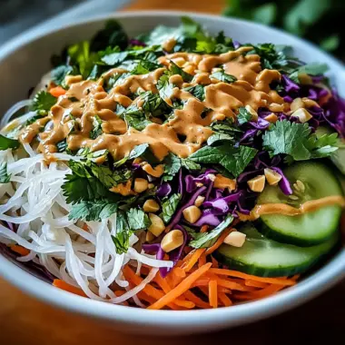 Spring Roll Salad with Peanut Dressing