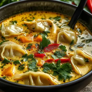 Thai Potsticker Coconut Soup